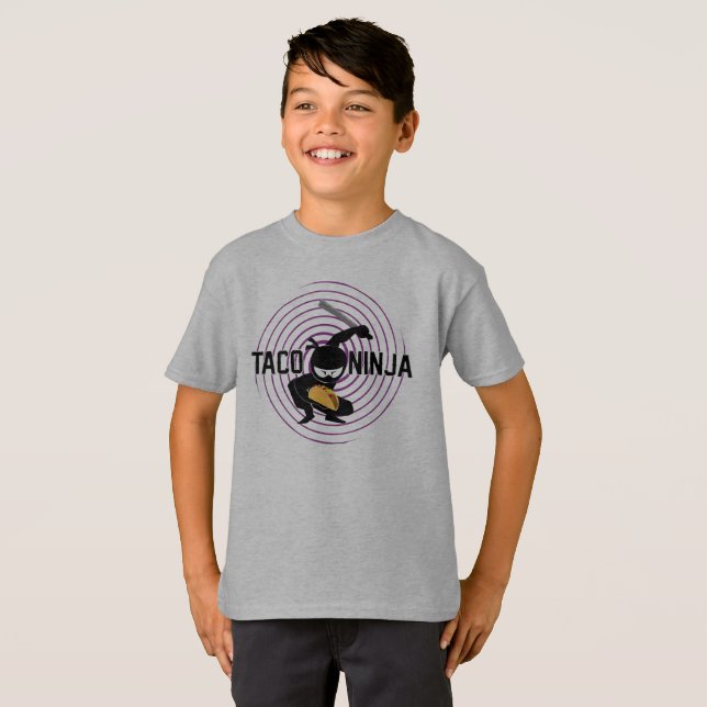 Taco Ninja Design - Kids' Basic T - Shirt (Vorne ganz)