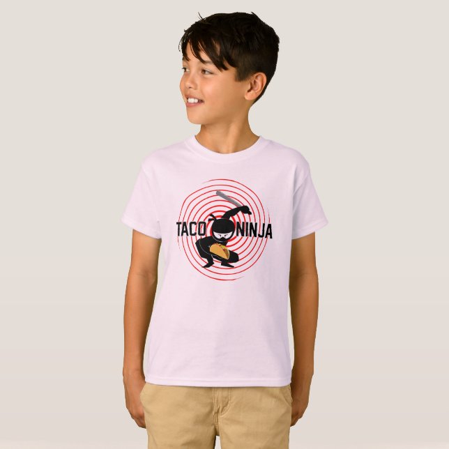 Taco Ninja Design - Kids' Basic T-Shirt (Vorne ganz)