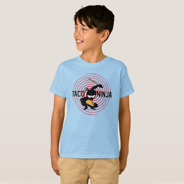 Taco Ninja Design - Kids' Basic T - Shirt (Vorne ganz)