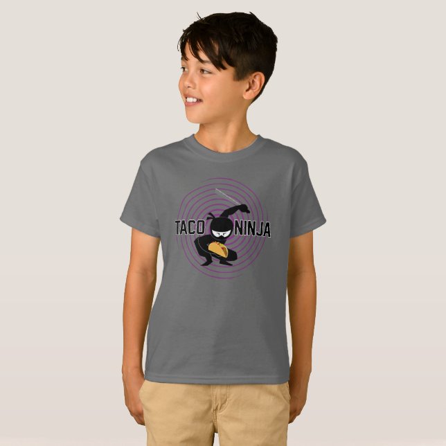 Taco Ninja Design - Kids' Basic T - Shirt (Vorne ganz)