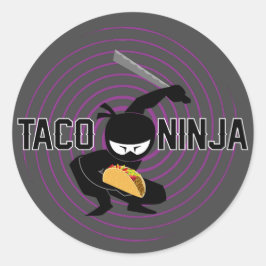 Taco Ninja Design - Klassische Round Stickers