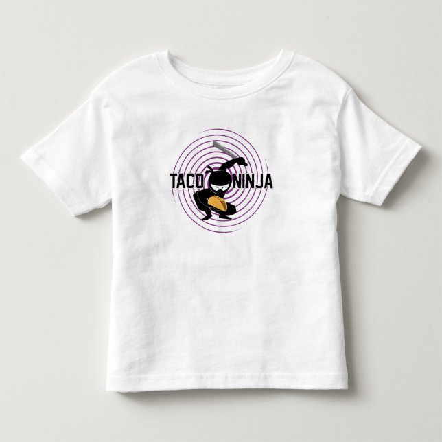 Taco Ninja Design - Kleinkind Fine Jersey T - Shir T-shirt (Vorderseite)