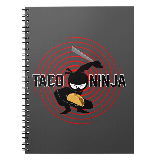 Taco Ninja Design - Spiral Foto Notebook Notizblock (Vorderseite)