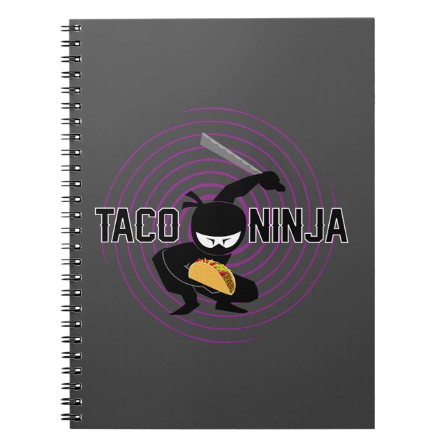 Taco Ninja Design - Spiral Foto Notebook Notizblock (Vorderseite)