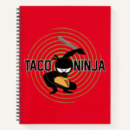 Taco Ninja Design - Spiral-Notebook Notizbuch