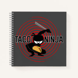 Taco Ninja Design - Spiral-Notebook Notizbuch