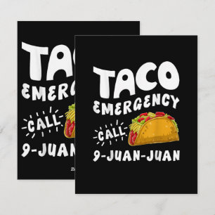 Taco-Notfallanruf 9 Juan Juan Lustig Feiertagskarte