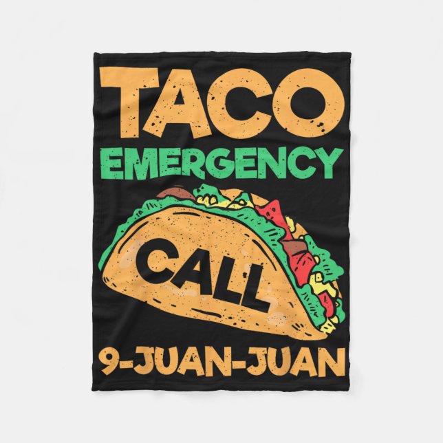 Taco Notruf 9 Juan Juan Funny Cinco De May Fleecedecke (Vorderseite)