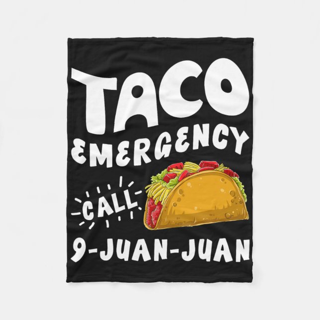 Taco Notruf 9 Juan Juan Funny Cinco De May Fleecedecke (Vorderseite)