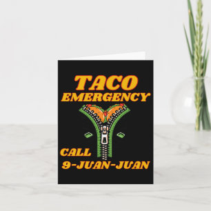 Taco Notruf 9 Juan Juan Funny Mexican Wome Karte
