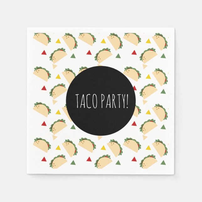 Taco Party Birthday Serviette (Vorderseite)