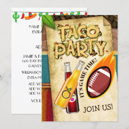 Taco-Party Einladung für nichtalkoholische Fußball