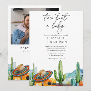 Taco-Party für ein Baby-Fest Foto-Baby-Party Einladung
