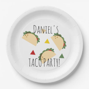 Taco-Party-Geburtstagskonfetti-Fiesta-Geometrisch Pappteller