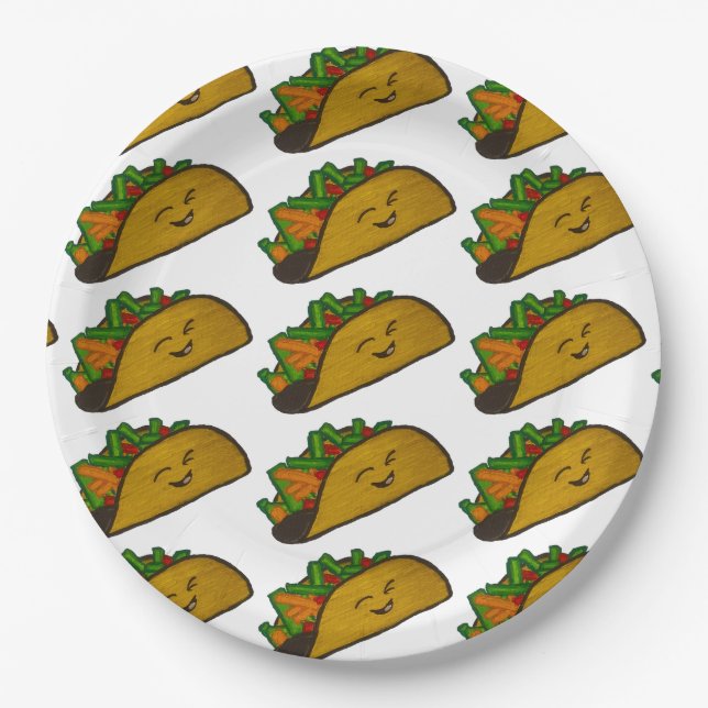 Taco-Party-Tellerplatte Pappteller (Vorderseite)