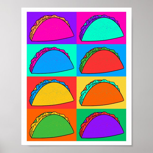 Taco Pop Art Poster (Vorne)