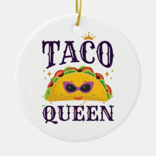 Taco Queen Liebe Tacos Women Keramik Ornament