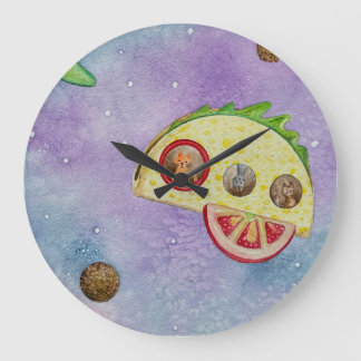 Taco-Raketenuhr Große Wanduhr