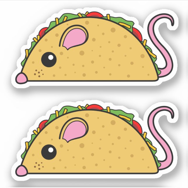 Taco Rat Vinyl Stickers Aufkleber (Vorderseite)
