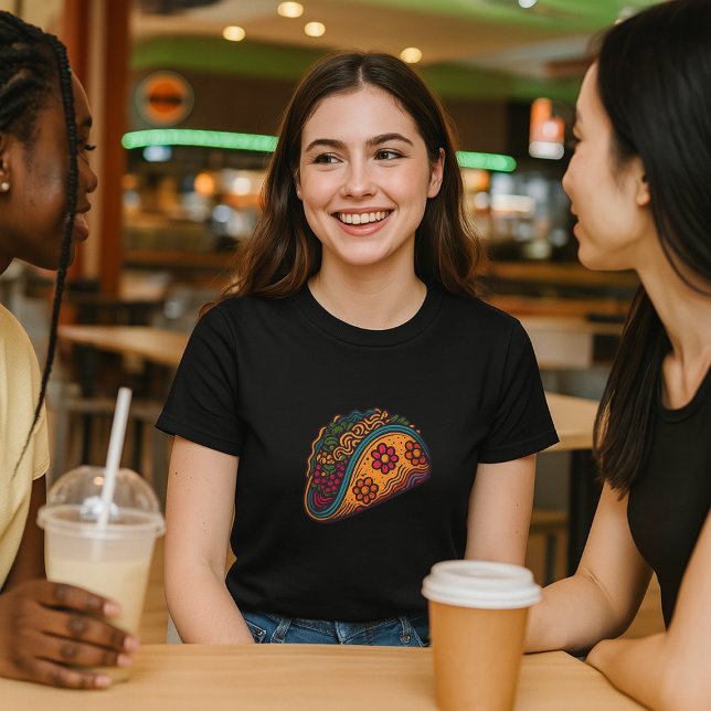 Taco Retro Psychedelic Art T-Shirt (Von Creator hochgeladen)