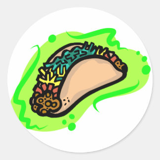 Taco Runder Aufkleber