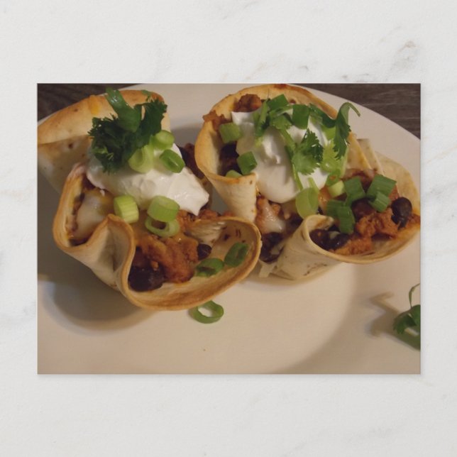 Taco Salad Bowls Card Postkarte (Vorderseite)