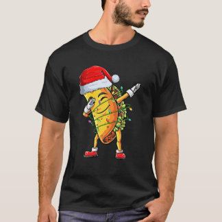 Taco Santa Christmas Light Boys Girls Food Lover m T-Shirt