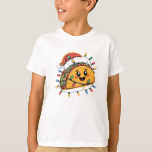 Taco Santa Hut Weihnachtsbeleuchtung Tacos Xmas Ki T-Shirt