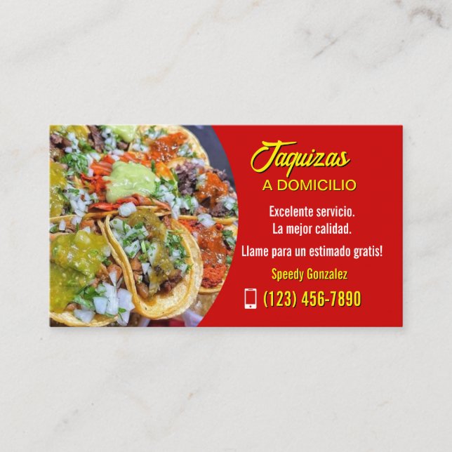 Taco service business cards visitenkarte (Vorderseite)