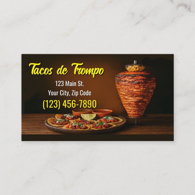 Taco Service Business Cards Visitenkarte (Vorderseite)