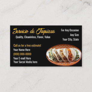 Taco-Service-Geschäftskarten Visitenkarte