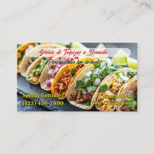 TACO-SERVICE-GESCHÄFTSKARTEN VISITENKARTE (Vorderseite)