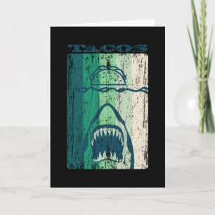 TACO SHARK VINTAG Funny Taco Lover Taco Dienstag Karte