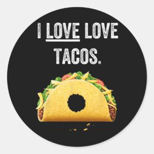 Taco Shirts für Männer Funny Cinco De Mayo Mexican Runder Aufkleber