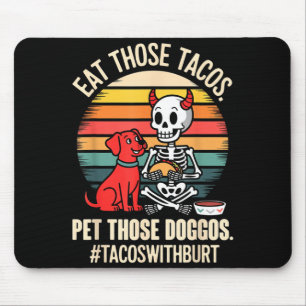 Taco-Skelett-Hund Haustier isst Tacos Hunde cinco Mousepad