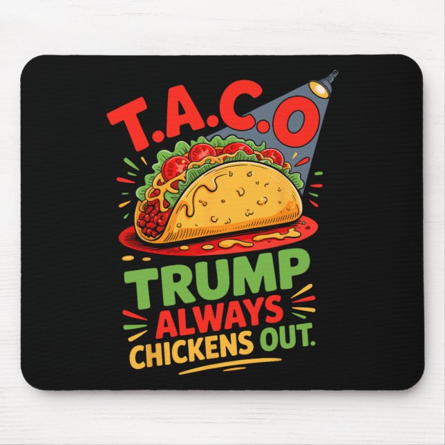 Taco Spaß Trumps verhüllen Taco Amerika Mousepad (Vorne)