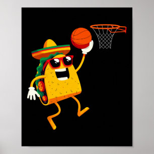 Taco spielendes Skelett für Cinco De Mayo-Feier Poster