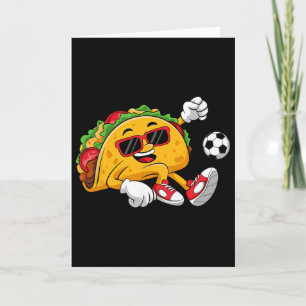 Taco spielt Fußball Mexikanischer Cinco De Mayo So Karte