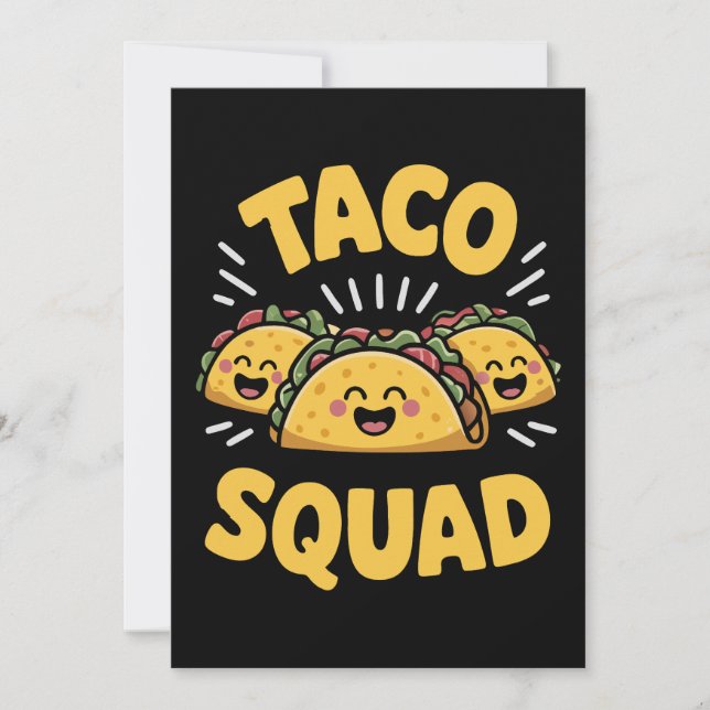 Taco Squad - Fun Fiesta Crew Einladung (Vorderseite)