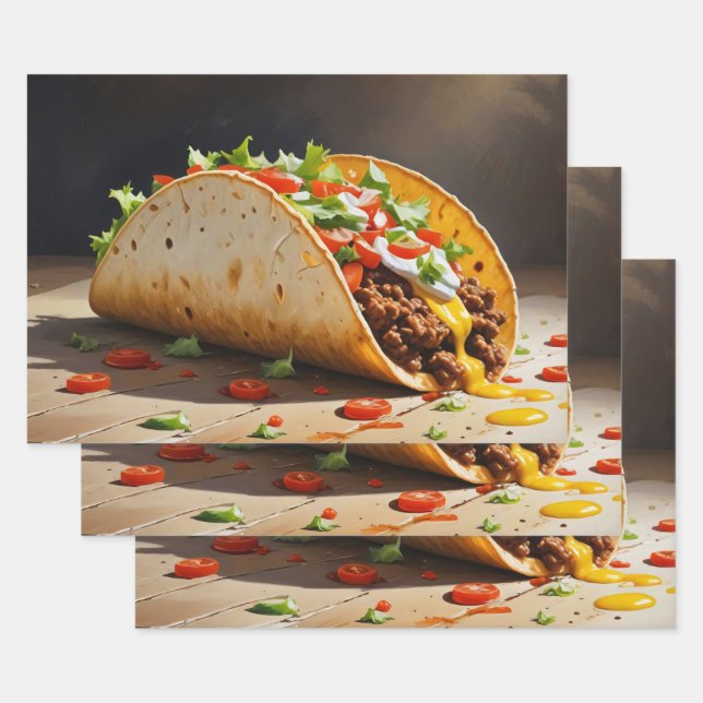 Taco Still Life Decoupage Geschenkpapier Set (Set)