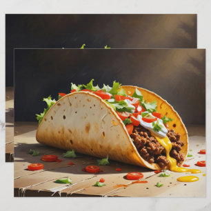 Taco Still Life Scrapbook Paper