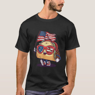 Taco Sunglasses American Flag 4. Juli T-Shirt