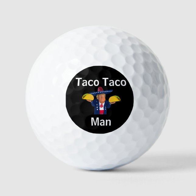 Taco Taco Man Golf Balls Golfball (Vorderseite)