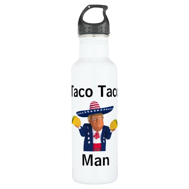 Taco Taco Man Wasserflasche Edelstahlflasche (Vorderseite)