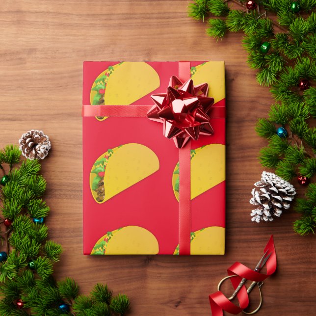 TACO TACOS CHRISTMAS WRAPPING PAPIER GESCHENKPAPIER (Feiertagsgeschenk)