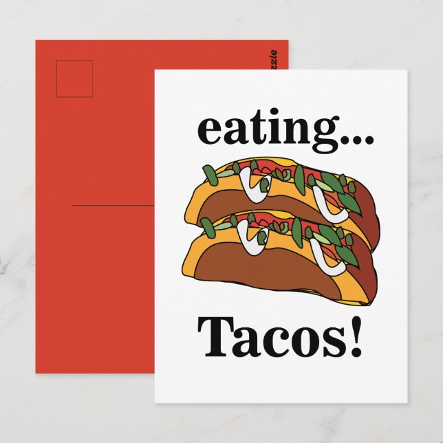 Taco Tacos Essen Lustig  Postkarte (Vorne/Hinten)