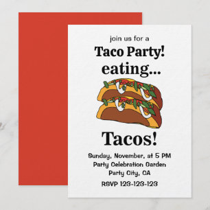 Taco Tacos Food Party Einladung