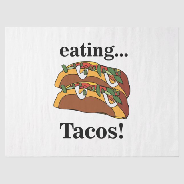 Taco Tacos Lustiger Geburtstag Seidenpapier (Vorderseite)