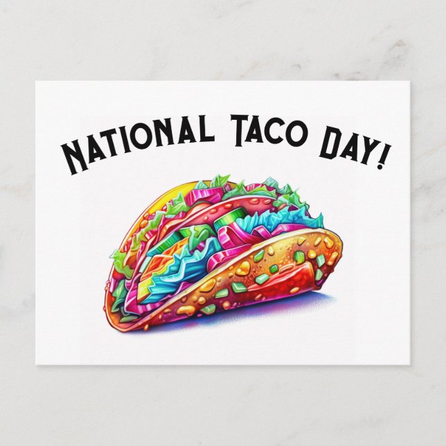 Taco-Tag Feiertagspostkarte (Vorderseite)