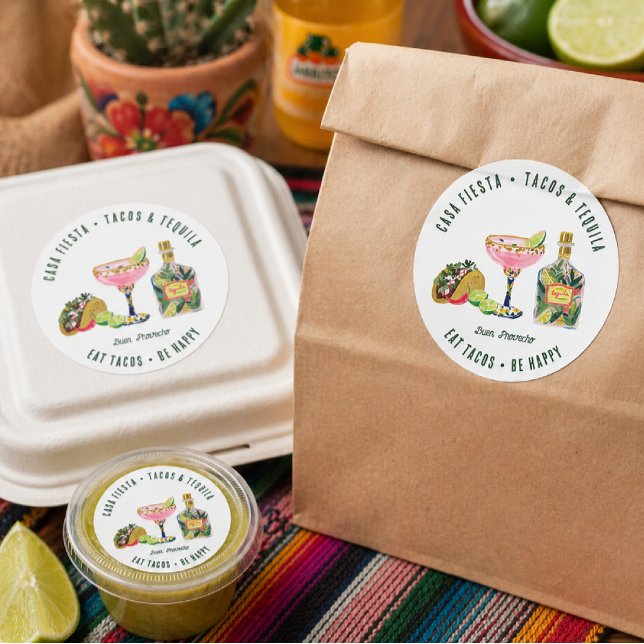 Taco Takeaway Aufkleber | Fiesta Verpackungslabel (Von Creator hochgeladen)